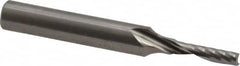 Onsrud - 1/8" Cutting Diam x 1/2" Length of Cut, 1 Flute, Upcut Spiral Router Bit - Uncoated, Right Hand Cut, Solid Carbide, 2" OAL x 1/4" Shank Diam, Single Edge, 21° Helix Angle - Caliber Tooling