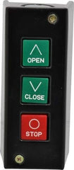 Value Collection - 3 Operator, Pushbutton Control Station - Open-Close-Stop (Legend), Momentary Switch, NO/NC Contact, NEMA 1 - Caliber Tooling