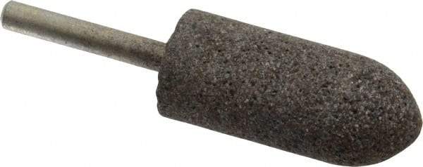 Norton - 7/8" Head Diam x 2" Thickness, A11, Pointed Tree End, Zirconia Alumina Mounted Point - Very Coarse Grade, 30 Grit, 25,420 RPM - Caliber Tooling