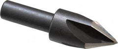 Cleveland - 5/8" Head Diam, 3/8" Shank Diam, 4 Flute 60° High Speed Steel Countersink - Oxide Finish, 2-3/32" OAL, Single End, Straight Shank, Right Hand Cut - Caliber Tooling