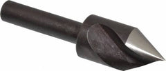 Cleveland - 1/2" Head Diam, 1/4" Shank Diam, 1 Flute 60° High Speed Steel Countersink - Oxide Finish, 1-27/32" OAL, Single End, Straight Shank, Right Hand Cut - Caliber Tooling