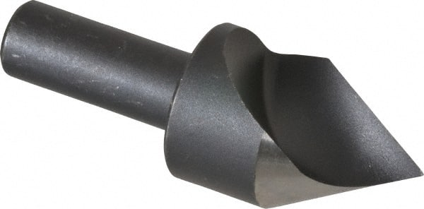 Cleveland - 1" Head Diam, 1/2" Shank Diam, 1 Flute 60° High Speed Steel Countersink - Caliber Tooling