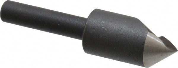 Cleveland - 1/2" Head Diam, 1/4" Shank Diam, 1 Flute 82° High Speed Steel Countersink - Caliber Tooling