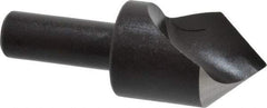 Cleveland - 1" Head Diam, 1/2" Shank Diam, 1 Flute 82° High Speed Steel Countersink - Oxide Finish, 2-3/4" OAL, Single End, Straight Shank, Right Hand Cut - Caliber Tooling