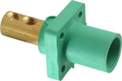 Leviton - 3R NEMA Rated, 600 Volt, 400 Amp, 1/0 to 4/0 AWG, Male, Double Set Screw, Panel Receptacle - 4-1/2 Inch Long, Green - Caliber Tooling