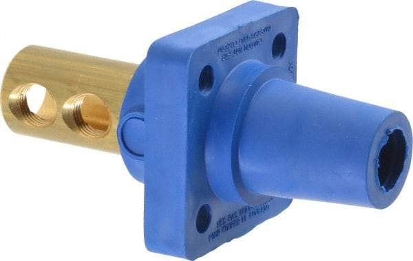 Leviton - 3R NEMA Rated, 600 Volt, 400 Amp, 1/0 to 4/0 AWG, Female, Double Set Screw, Panel Receptacle - 4-1/2 Inch Long, Blue - Caliber Tooling