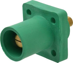 Leviton - 3R NEMA Rated, 600 Volt, 400 Amp, 2 to 4/0 AWG, Male, Threaded Stud, Panel Receptacle - 2.72 Inch Long, Green - Caliber Tooling