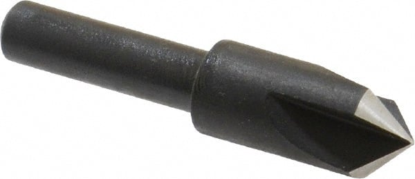 Cleveland - 3/8" Head Diam, 1/4" Shank Diam, 3 Flute 90° High Speed Steel Countersink - Caliber Tooling