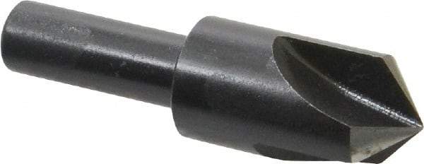 Cleveland - 5/8" Head Diam, 3/8" Shank Diam, 3 Flute 100° High Speed Steel Countersink - Oxide Finish, 2-1/4" OAL, Single End, Straight Shank, Right Hand Cut - Caliber Tooling