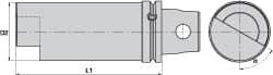 Kennametal - 2.362 Inch Nose Diameter, KM63XMZ Tool Holder Gage Bar - 7.485 Inch Long, 5.91 Inch Projection, 5.07 Inch Test Length - Exact Industrial Supply