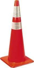 PRO-SAFE - 36" High, Orange Rigid Traffic Cone - 15" Base Width, 10 Lb, PVC - Caliber Tooling