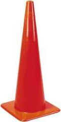 PRO-SAFE - 36" High, Orange Rigid Traffic Cone - 15" Base Width, 10 Lb, PVC - Caliber Tooling