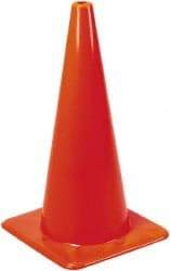 PRO-SAFE - 28" High, Orange Rigid Traffic Cone - 14" Base Width, 7 Lb, PVC - Caliber Tooling