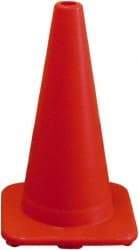 PRO-SAFE - 18" High, Orange Rigid Traffic Cone - 12" Base Width, 3 Lb, PVC - Caliber Tooling