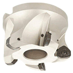 Iscar - 5 Inserts, 2.18" Cutter Diam, 0.08" Max Depth of Cut, Indexable High-Feed Face Mill - 1-1/4" Arbor Hole Diam, 0.5669" Keyway Width, 1-3/4" High, FF WO.. Inserts, Series FeedMill - Caliber Tooling