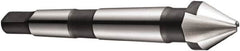 DORMER - 3 Flute 60° High Speed Steel Countersink - Bright Finish, 150mm OAL, Single End, Morse Taper Shank, Right Hand Cut - Caliber Tooling