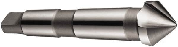 DORMER - 3 Flute 90° High Speed Steel Countersink - Bright Finish, 106mm OAL, Single End, Morse Taper Shank, Right Hand Cut - Caliber Tooling