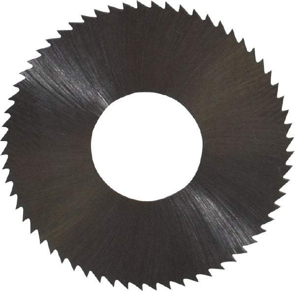 Controx - 1" Diam x 0.02" Blade Thickness x 3/8" Arbor Hole Diam, 64 Tooth Slitting and Slotting Saw - Arbor Connection, Right Hand, Uncoated, High Speed Steel, Concave Ground - Caliber Tooling