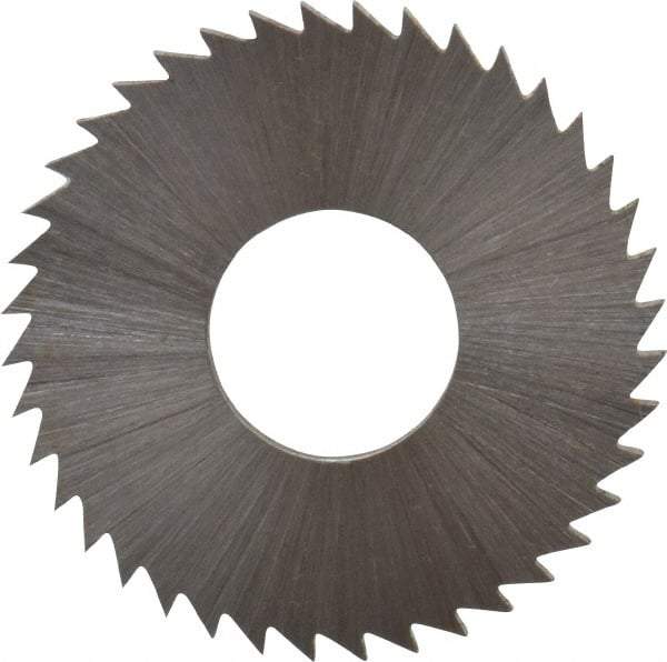 Controx - 1" Diam x 1/16" Blade Thickness x 3/8" Arbor Hole Diam, 40 Tooth Slitting and Slotting Saw - Arbor Connection, Right Hand, Uncoated, Cobalt, Concave Ground, Contains Keyway - Caliber Tooling