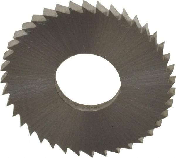 Controx - 1" Diam x 0.0781" Blade Thickness x 3/8" Arbor Hole Diam, 40 Tooth Slitting and Slotting Saw - Arbor Connection, Right Hand, Uncoated, Cobalt, Concave Ground, Contains Keyway - Caliber Tooling