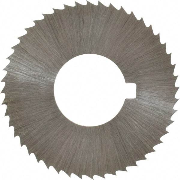 Controx - 1-1/4" Diam x 0.04" Blade Thickness x 1/2" Arbor Hole Diam, 48 Tooth Slitting and Slotting Saw - Arbor Connection, Right Hand, Uncoated, Cobalt, Concave Ground, Contains Keyway - Caliber Tooling