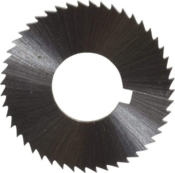 Controx - 1-1/4" Diam x 0.0469" Blade Thickness x 1/2" Arbor Hole Diam, 48 Tooth Slitting and Slotting Saw - Arbor Connection, Right Hand, Uncoated, Cobalt, Concave Ground, Contains Keyway - Caliber Tooling