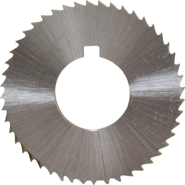 Controx - 1-1/4" Diam x 0.0938" Blade Thickness x 1/2" Arbor Hole Diam, 48 Tooth Slitting and Slotting Saw - Arbor Connection, Right Hand, Uncoated, Cobalt, Concave Ground, Contains Keyway - Caliber Tooling