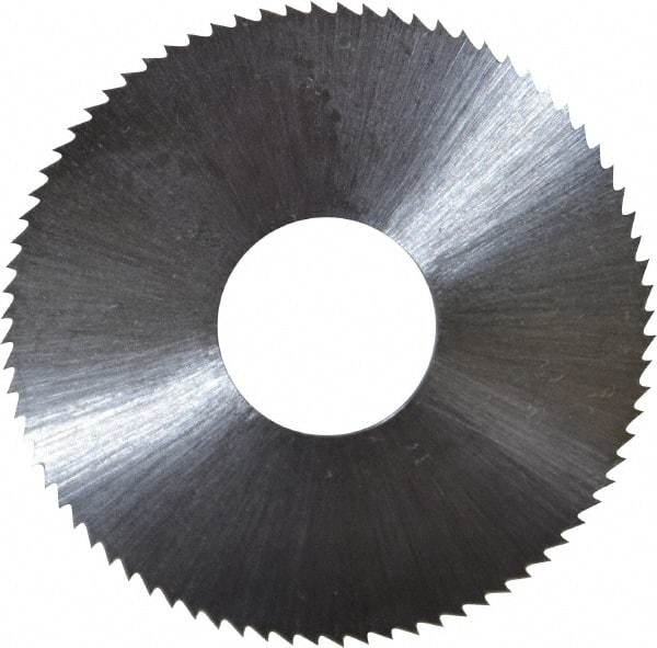 Controx - 1-1/2" Diam x 0.02" Blade Thickness x 1/2" Arbor Hole Diam, 80 Tooth Slitting and Slotting Saw - Arbor Connection, Right Hand, Uncoated, High Speed Steel, Concave Ground - Caliber Tooling