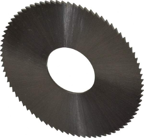 Controx - 1-1/2" Diam x 0.025" Blade Thickness x 1/2" Arbor Hole Diam, 80 Tooth Slitting & Slotting Saw - Arbor Connection, Right Hand, Uncoated, M2 High Speed Steel, Concave Ground - Caliber Tooling