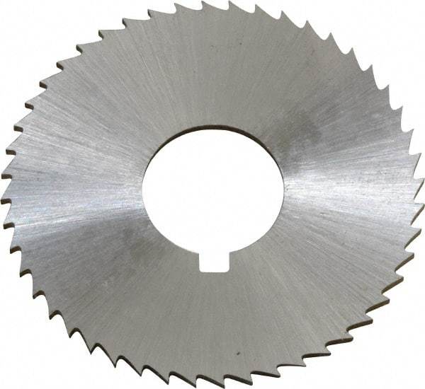 Controx - 1-1/2" Diam x 0.0469" Blade Thickness x 1/2" Arbor Hole Diam, 48 Tooth Slitting and Slotting Saw - Arbor Connection, Right Hand, Uncoated, Cobalt, Concave Ground, Contains Keyway - Caliber Tooling