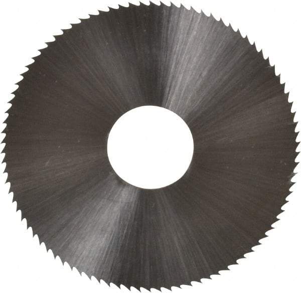 Controx - 1-3/4" Diam x 0.025" Blade Thickness x 1/2" Arbor Hole Diam, 90 Tooth Slitting & Slotting Saw - Arbor Connection, Right Hand, Uncoated, M2 High Speed Steel, Concave Ground - Caliber Tooling