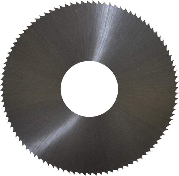 Controx - 2" Diam x 0.02" Blade Thickness x 5/8" Arbor Hole Diam, 100 Tooth Slitting and Slotting Saw - Arbor Connection, Right Hand, Uncoated, High Speed Steel, Concave Ground - Caliber Tooling