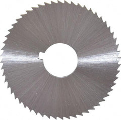 Controx - 2" Diam x 0.04" Blade Thickness x 5/8" Arbor Hole Diam, 100 Tooth Slitting and Slotting Saw - Arbor Connection, Right Hand, Uncoated, Cobalt, Concave Ground, Contains Keyway - Caliber Tooling