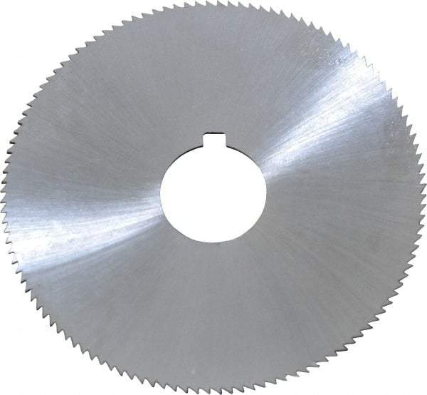 Controx - 2-1/2" Diam x 0.04" Blade Thickness x 5/8" Arbor Hole Diam, 120 Tooth Slitting and Slotting Saw - Arbor Connection, Right Hand, Uncoated, Cobalt, Concave Ground, Contains Keyway - Caliber Tooling