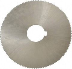 Controx - 4" Diam x 1/16" Blade Thickness x 1" Arbor Hole Diam, 128 Tooth Slitting and Slotting Saw - Arbor Connection, Right Hand, Uncoated, Cobalt, Concave Ground, Contains Keyway - Caliber Tooling