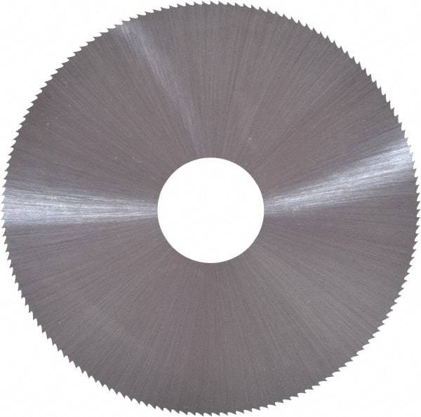 Controx - 4" Diam x 0.0938" Blade Thickness x 1" Arbor Hole Diam, 80 Tooth Slitting and Slotting Saw - Arbor Connection, Right Hand, Uncoated, Cobalt, Concave Ground, Contains Keyway - Caliber Tooling