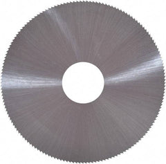 Controx - 4" Diam x 0.0938" Blade Thickness x 1" Arbor Hole Diam, 80 Tooth Slitting and Slotting Saw - Arbor Connection, Right Hand, Uncoated, Cobalt, Concave Ground, Contains Keyway - Caliber Tooling