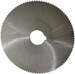 Controx - 5" Diam x 1/8" Blade Thickness x 1" Arbor Hole Diam, 100 Tooth Slitting and Slotting Saw - Arbor Connection, Right Hand, Uncoated, Cobalt, Concave Ground, Contains Keyway - Caliber Tooling