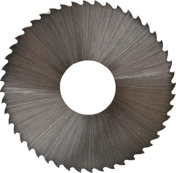 Controx - 2" Diam x 0.04" Blade Thickness x 5/8" Arbor Hole Diam, 48 Tooth Slitting and Slotting Saw - Arbor Connection, Right Hand, Uncoated, Cobalt, 15° Rake, Concave Ground, Contains Keyway - Caliber Tooling