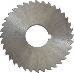 Controx - 2" Diam x 1/8" Blade Thickness x 5/8" Arbor Hole Diam, 36 Tooth Slitting and Slotting Saw - Arbor Connection, Right Hand, Uncoated, Cobalt, 15° Rake, Concave Ground, Contains Keyway - Caliber Tooling