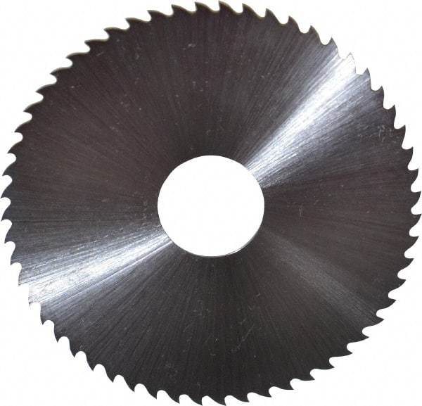 Controx - 2-1/2" Diam x 0.0313" Blade Thickness x 5/8" Arbor Hole Diam, 56 Tooth Slitting & Slotting Saw - Arbor Connection, Right Hand, Uncoated, M2 High Speed Steel, 15° Rake, Concave Ground - Caliber Tooling