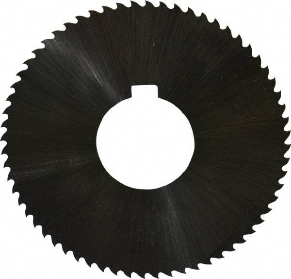 Controx - 3" Diam x 0.0313" Blade Thickness x 1" Arbor Hole Diam, 64 Tooth Slitting & Slotting Saw - Arbor Connection, Right Hand, Uncoated, M2 High Speed Steel, 15° Rake, Concave Ground - Caliber Tooling