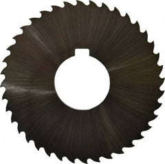 Controx - 3" Diam x 0.0781" Blade Thickness x 1" Arbor Hole Diam, 40 Tooth Slitting and Slotting Saw - Arbor Connection, Right Hand, Uncoated, Cobalt, 15° Rake, Concave Ground, Contains Keyway - Caliber Tooling