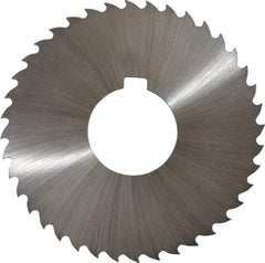 Controx - 3" Diam x 0.0938" Blade Thickness x 1" Arbor Hole Diam, 40 Tooth Slitting and Slotting Saw - Arbor Connection, Right Hand, Uncoated, Cobalt, 15° Rake, Concave Ground, Contains Keyway - Caliber Tooling