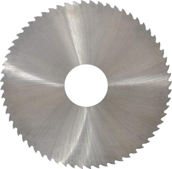 Controx - 4" Diam x 0.025" Blade Thickness x 1" Arbor Hole Diam, 64 Tooth Slitting and Slotting Saw - Arbor Connection, Right Hand, Uncoated, Cobalt, 15° Rake, Concave Ground - Caliber Tooling