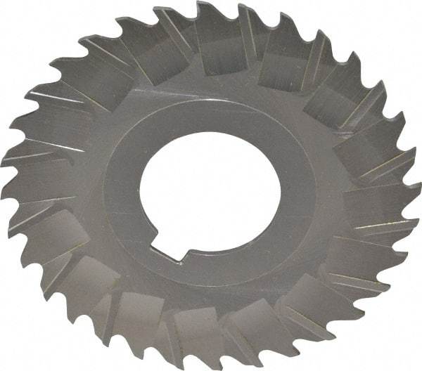 Controx - 3" Blade Diam x 1/16" Blade Thickness, 1" Hole, 32 Teeth, Cobalt Side Chip Saw - Staggered Tooth, Arbor Connection, Right Hand Cut, Uncoated, with Keyway - Caliber Tooling