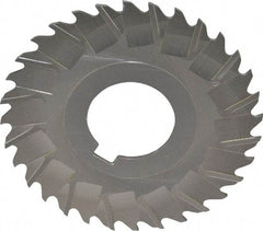 Controx - 3" Blade Diam x 1/16" Blade Thickness, 1" Hole, 32 Teeth, Cobalt Side Chip Saw - Staggered Tooth, Arbor Connection, Right Hand Cut, Uncoated, with Keyway - Caliber Tooling