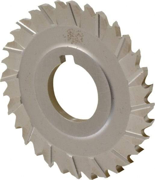 Controx - 3" Blade Diam x x 0.1563" Blade Thickness, 1" Hole, 32 Teeth, Cobalt Side Chip Saw - Staggered Tooth, Arbor Connection, Right Hand Cut, Uncoated, with Keyway - Caliber Tooling