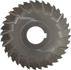 Controx - 4" Blade Diam x 1/16" Blade Thickness, 1" Hole, 36 Teeth, Cobalt Side Chip Saw - Staggered Tooth, Arbor Connection, Right Hand Cut, Uncoated, with Keyway - Caliber Tooling