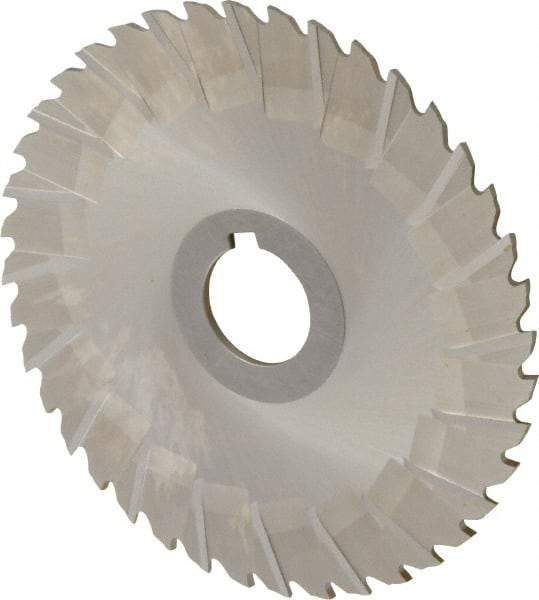 Controx - 5" Blade Diam x x 0.0938" Blade Thickness, 1" Hole, 40 Teeth, Cobalt Side Chip Saw - Staggered Tooth, Arbor Connection, Right Hand Cut, Uncoated, with Keyway - Caliber Tooling